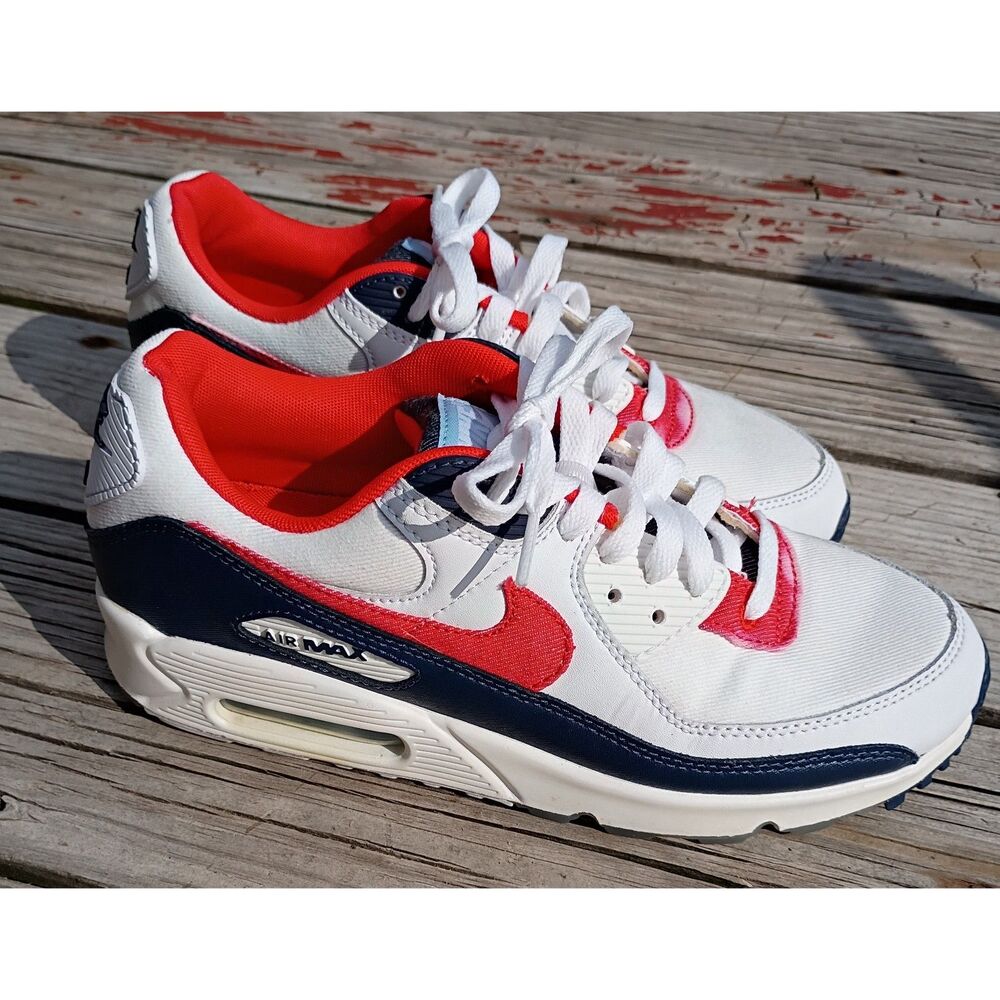 Nike Air Max 90 USA Denim Sneakers Men's U.S. Sz 7.5 Athletic Shoes